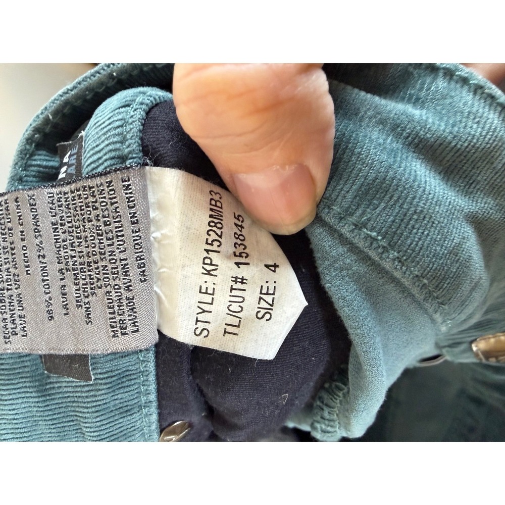 KUT from the Kloth Womens Corduroy Ana High Rise Fab Ab Flare Teal 4 - Picture 6 of 8